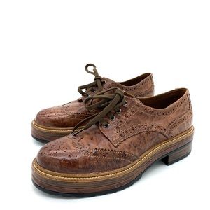 Pons Quintana Brown Leather Brogue Oxfords